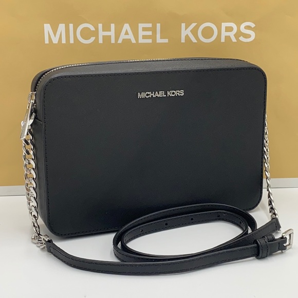 MICHAEL KORS JST LARGE EAST WEST CROSSBODY BLACK - Picture 2 of 13